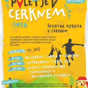 Športna sobota v Cerknem: turnirji, plezanje in dobro vzdušje