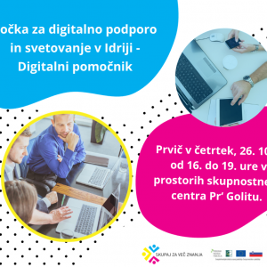 Točka za digitalno podporo in svetovanje v Idriji - Digitalni pomočnik