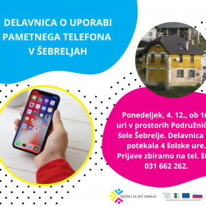 Delavnica o uporabi pametnega telefona v Šebreljah