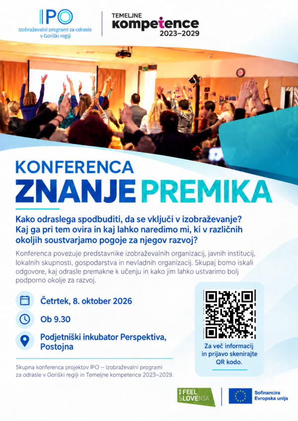 Vabilo na konferenco Znanje premika, 8. oktober 2026