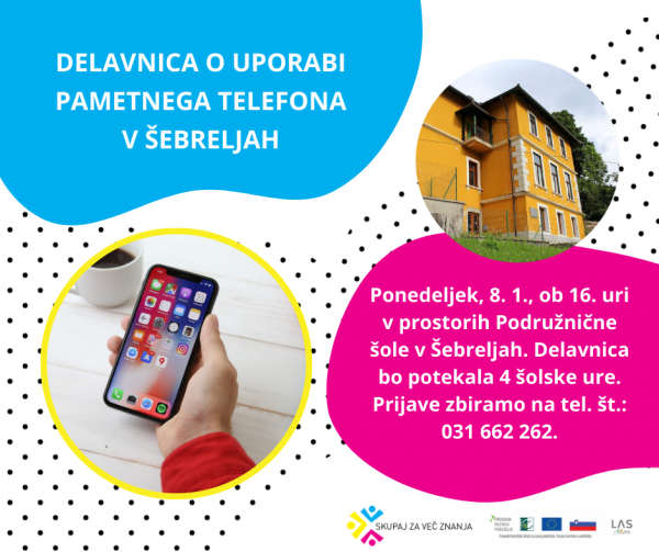 2. delavnica o uporabi pametnega telefona v Šebreljah